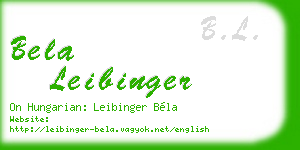 bela leibinger business card