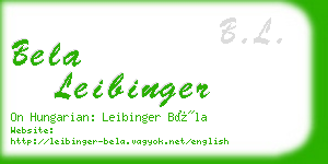 bela leibinger business card